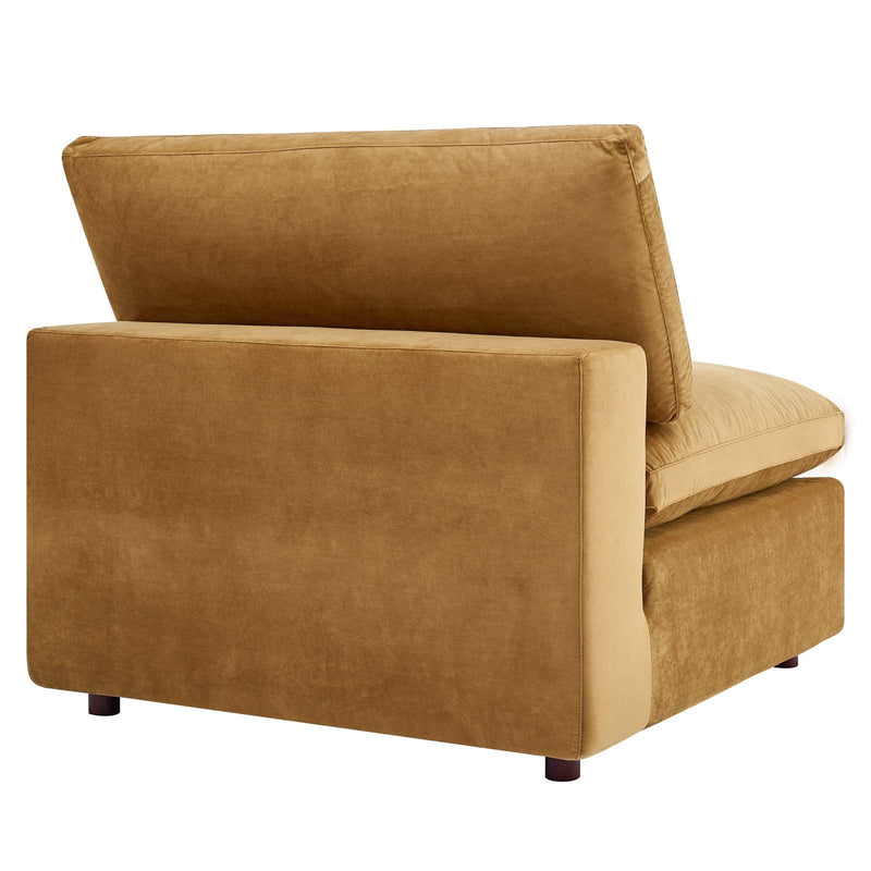 Commix Down Filled Overstuffed Performance Velvet 7-Piece Sectional Sofa