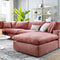 Commix Down Filled Overstuffed Performance Velvet 7-Piece Sectional Sofa