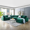 Commix Down Filled Overstuffed Performance Velvet 7-Piece Sectional Sofa