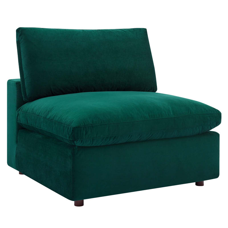 Commix Down Filled Overstuffed Performance Velvet 7-Piece Sectional Sofa