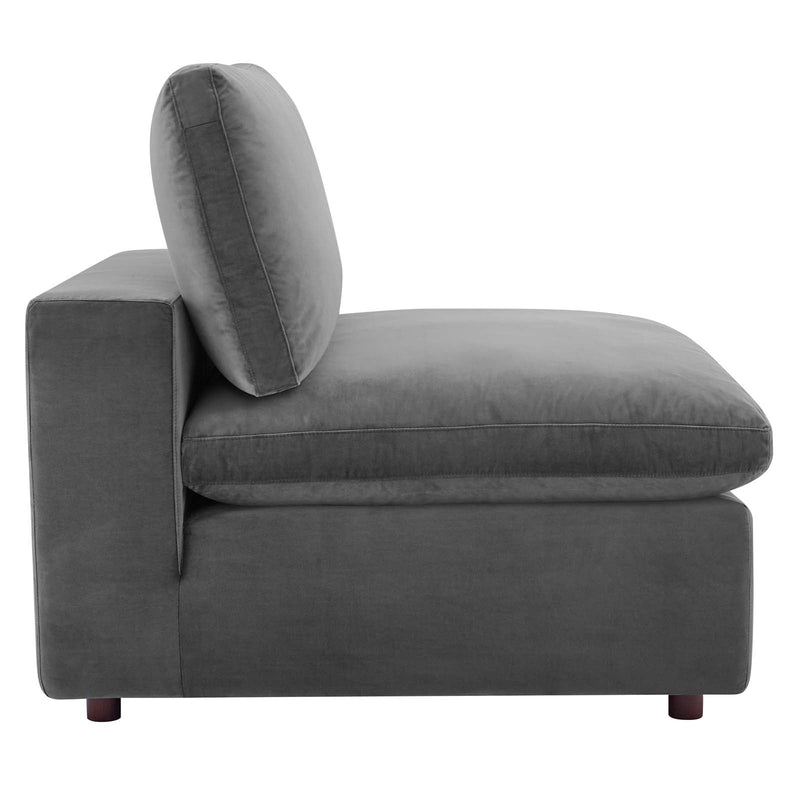Commix Down Filled Overstuffed Performance Velvet 7-Piece Sectional Sofa