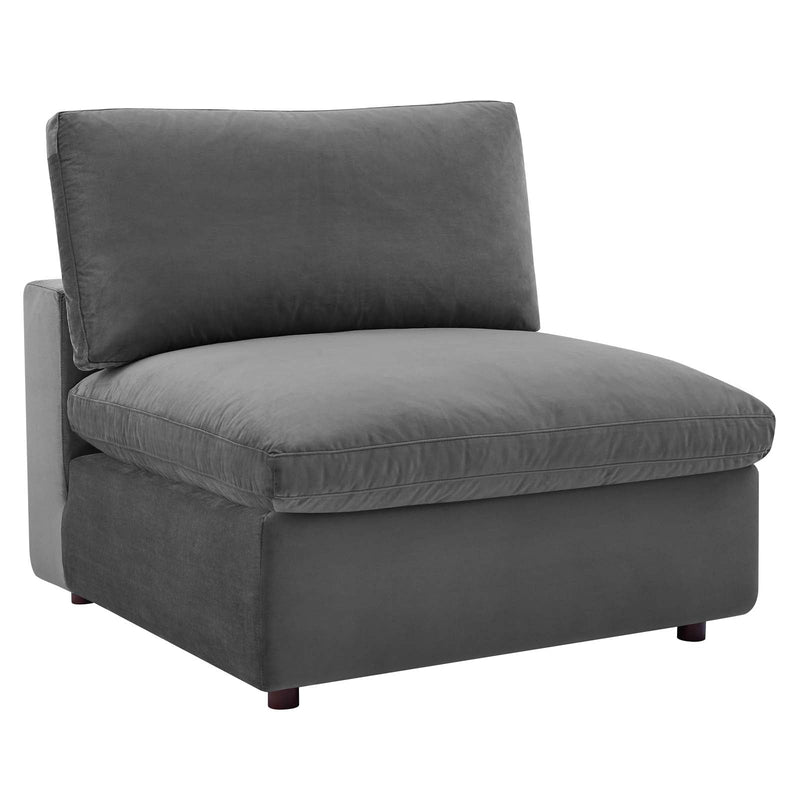 Commix Down Filled Overstuffed Performance Velvet 7-Piece Sectional Sofa