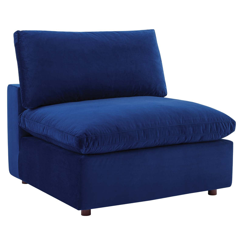 Commix Down Filled Overstuffed Performance Velvet 7-Piece Sectional Sofa