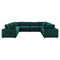 Commix Down Filled Overstuffed Performance Velvet 8-Piece Sectional Sofa