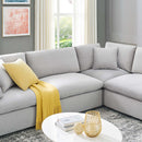 Commix Down Filled Overstuffed Performance Velvet 8-Piece Sectional Sofa