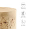 Cosmos 16" Round Burl Wood Side Table