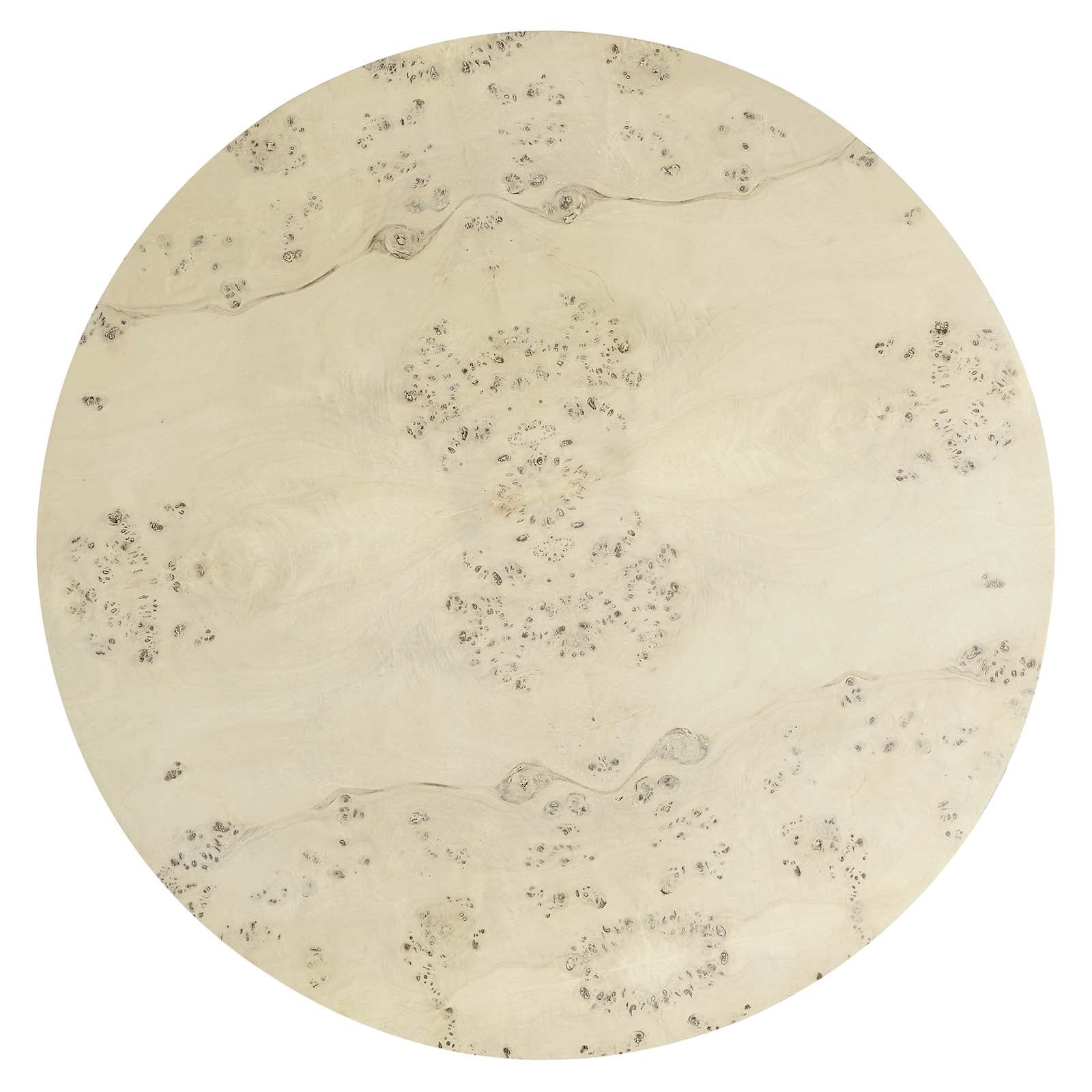 Cosmos 35" Round Burl Wood Coffee Table