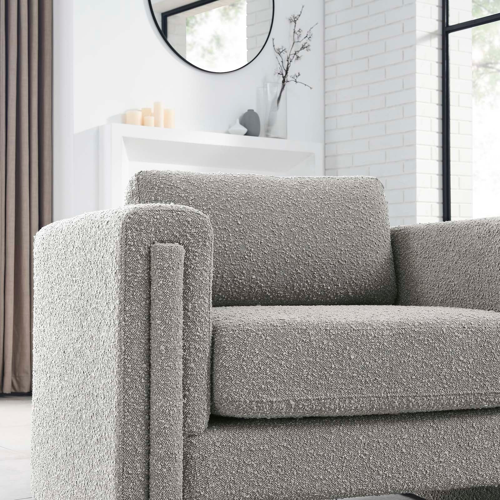 Visible Boucle Fabric Armchair