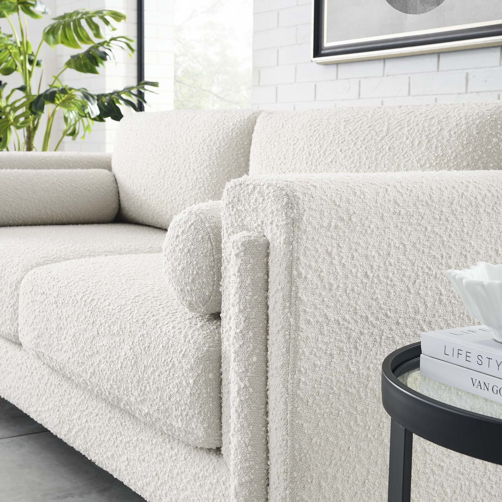 Visible Boucle Fabric Sofa