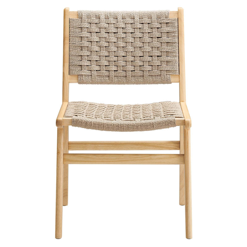 Saoirse Woven Rope Wood Dining Side Chair - Set of 2