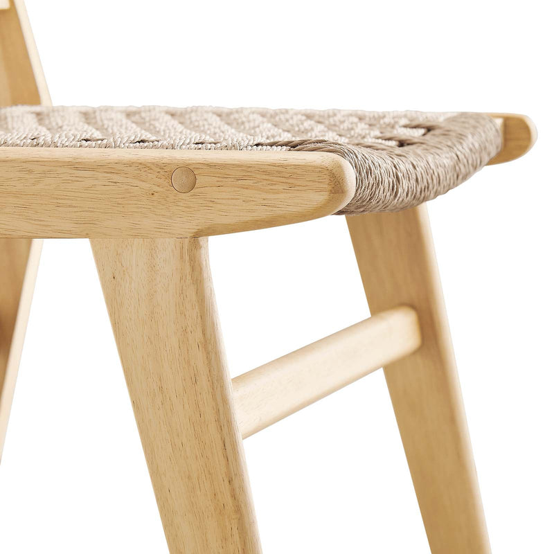 Saoirse Woven Rope Wood Dining Side Chair - Set of 2