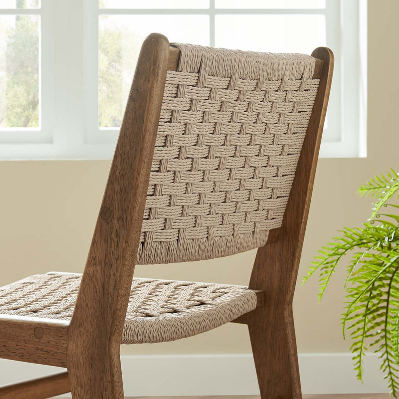 Saoirse Woven Rope Wood Dining Side Chair - Set of 2