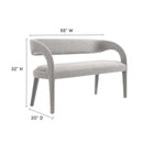 Pinnacle Boucle Fabric Accent Bench