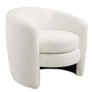 Affinity Upholstered Boucle Fabric Curved Back Armchair