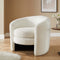 Affinity Upholstered Boucle Fabric Curved Back Armchair