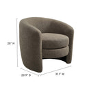 Affinity Upholstered Boucle Fabric Curved Back Armchair