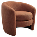 Affinity Upholstered Boucle Fabric Curved Back Armchair