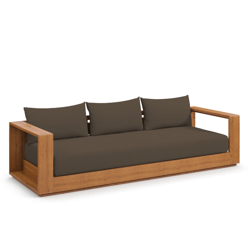 Tahoe Outdoor Patio Acacia Wood Sofa