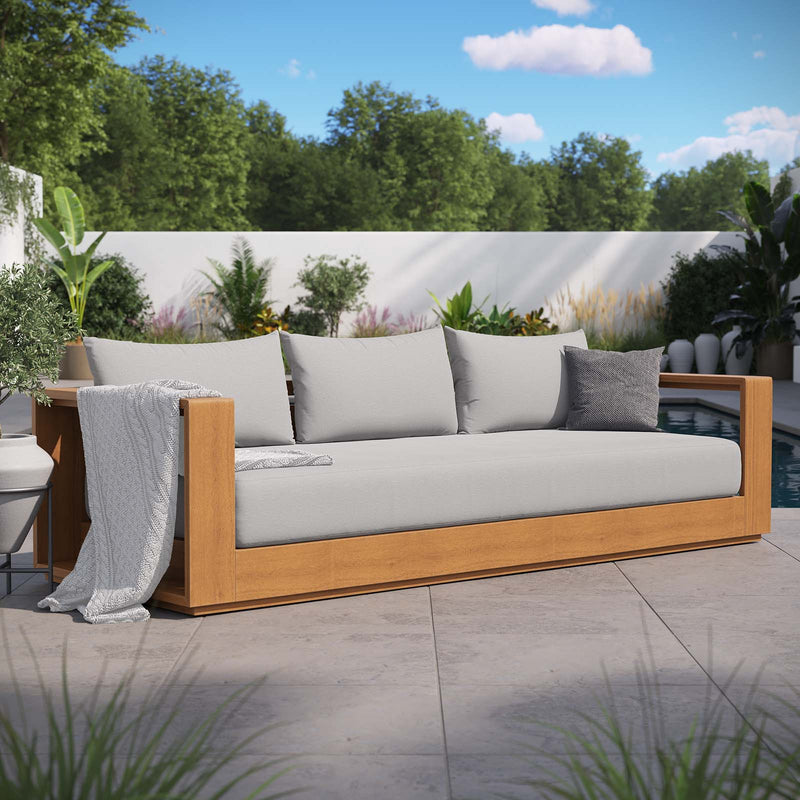 Tahoe Outdoor Patio Acacia Wood Sofa