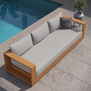 Tahoe Outdoor Patio Acacia Wood Sofa