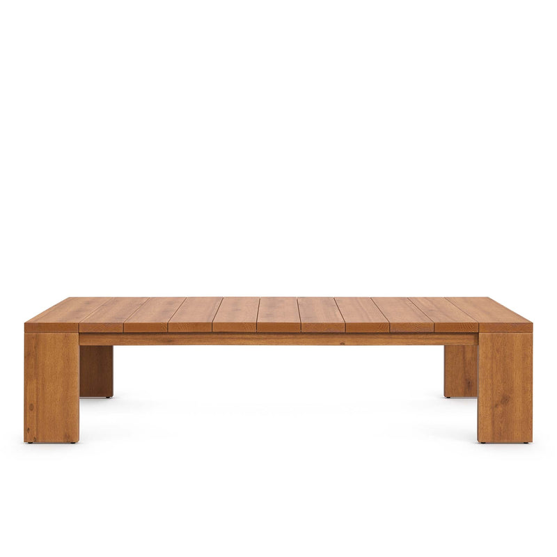 Tahoe Outdoor Patio Acacia Wood 2-Piece Sofa and Coffee Table Set