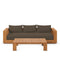 Tahoe Outdoor Patio Acacia Wood 2-Piece Sofa and Coffee Table Set