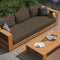 Tahoe Outdoor Patio Acacia Wood 2-Piece Sofa and Coffee Table Set