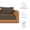 Tahoe Outdoor Patio Acacia Wood 2-Piece Sofa and Coffee Table Set