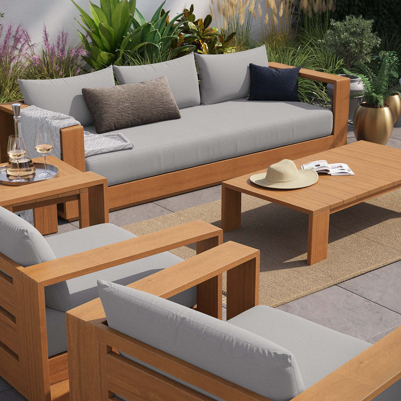 Tahoe Outdoor Patio Acacia Wood 5-Piece Furniture Set