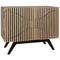 Illusion Single Sideboard with Steel Base, Bleached Walnut