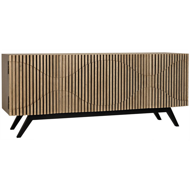 Illusion Sideboard with Steel Base, Bleached Walnut