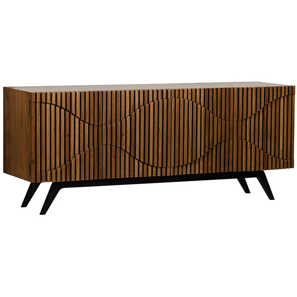 Illusion Sideboard with Steel Base, Dark Walnut