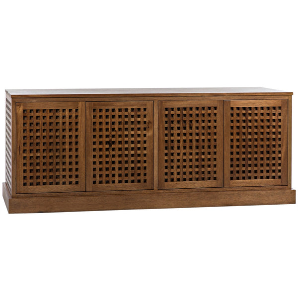 Genti 4 Door Sideboard, Dark Walnut