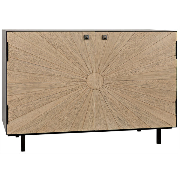 Ray Sideboard with Steel Box, Bleached Walnut