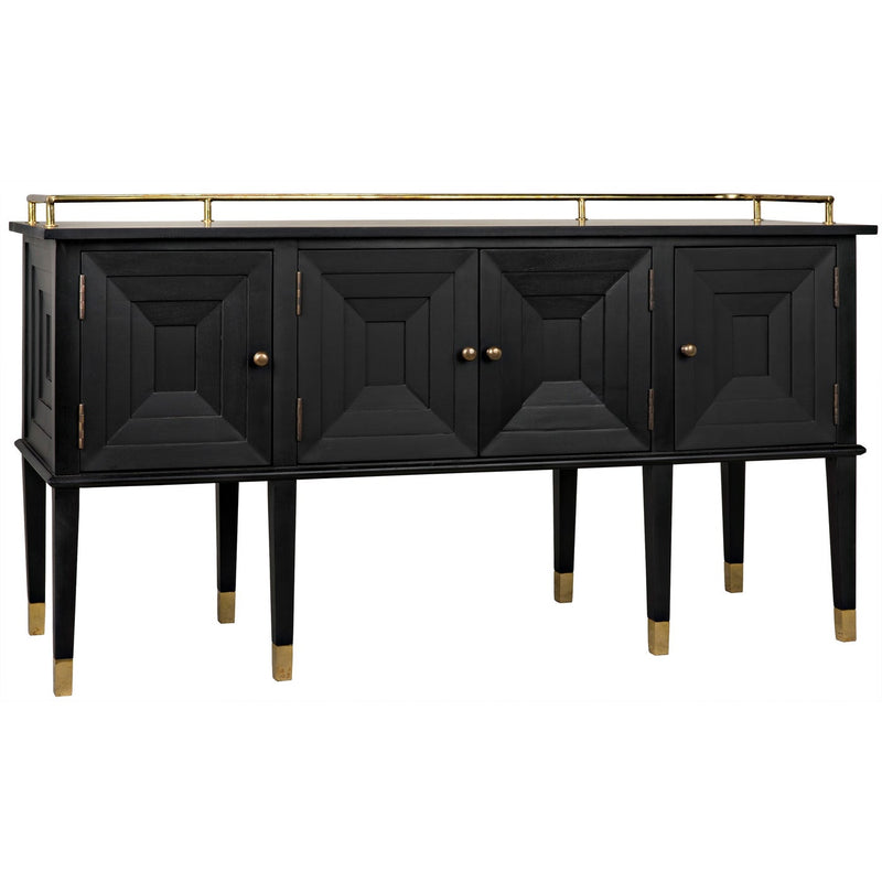 Conveni Sideboard with Brass Detail, Charcoal