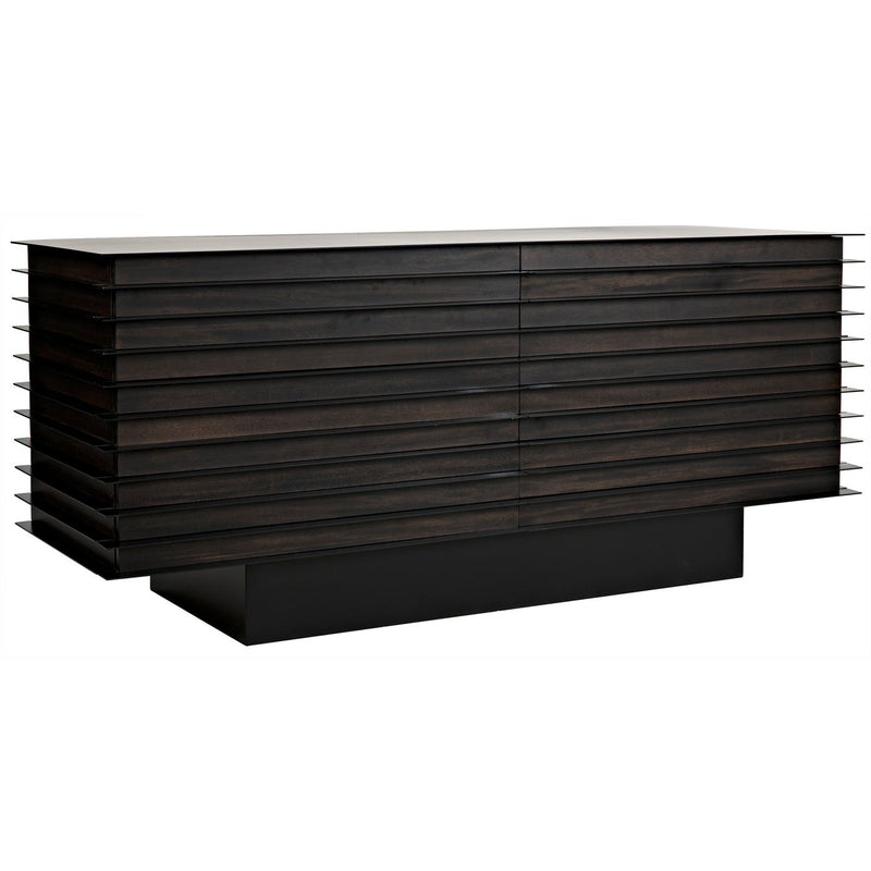 Elevation Sideboard, Ebony Walnut with Steel