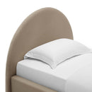 Resort Performance Velvet Arched Round Platform Bed