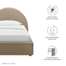 Resort Performance Velvet Arched Round Platform Bed