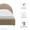 Resort Performance Velvet Arched Round Platform Bed