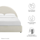 Resort Upholstered Fabric Arched Round Platform Bed