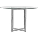 Amalfi 48 inch Round Glass Top Counter Table