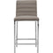 Amalfi Metal Back Counter Stool in Taupe Leather