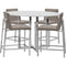 Amalfi Metal Back Counter Stool in Taupe Leather