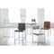 Amalfi Metal Back Counter Stool in Taupe Leather