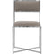 Amalfi X-Base Chair in Taupe Leather