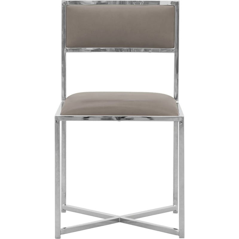 Amalfi X-Base Chair in Taupe Leather