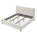 Burke Upholstered Platform Bed in Cottage Cheese Boucle