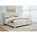 Burke Upholstered Platform Bed in Cottage Cheese Boucle