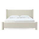 Burke Upholstered Platform Bed in Cottage Cheese Boucle