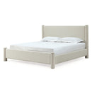 Burke Upholstered Platform Bed in Cottage Cheese Boucle